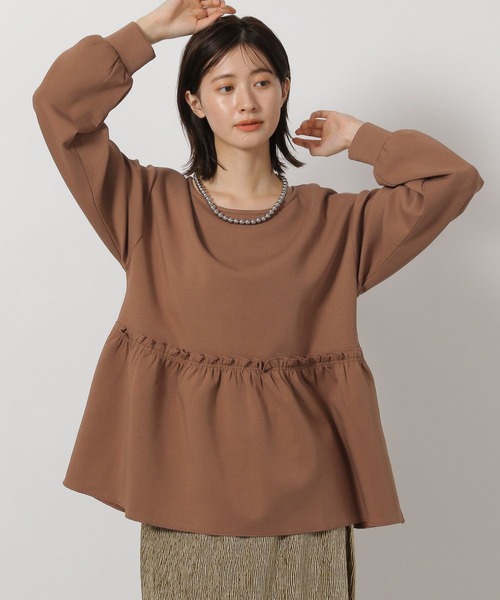 LAKOLE（ラコレ）の「2WAYフリルティアードプルオーバー / 605434（Tシャツ/カットソー・レディース・ブラック/アイボリー/ブラウン・FREE）」の13枚目の写真