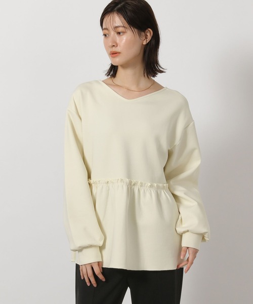 LAKOLE（ラコレ）の「2WAYフリルティアードプルオーバー / 605434（Tシャツ/カットソー・レディース・ブラック/アイボリー/ブラウン・FREE）」の19枚目の写真