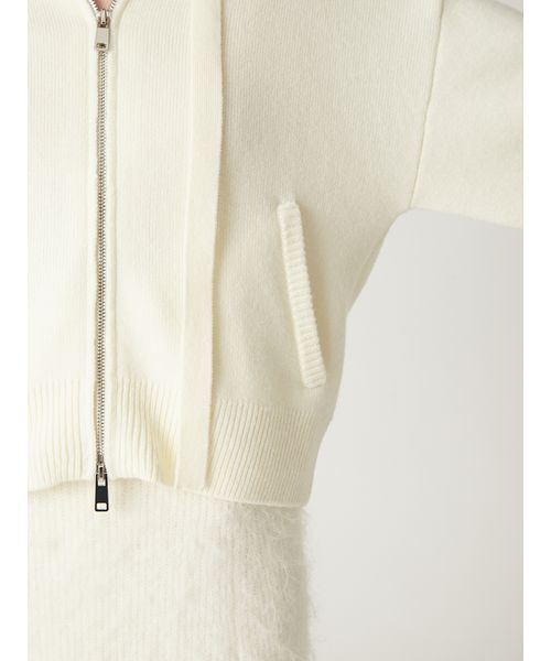 FRAY I.D（フレイアイディー）の「フードファージップニットパーカー（パーカー・レディース・モカ/グレー/オフホワイト・F）」の11枚目の写真