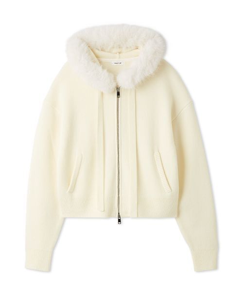 FRAY I.D（フレイアイディー）の「フードファージップニットパーカー（パーカー・レディース・モカ/グレー/オフホワイト・F）」の22枚目の写真