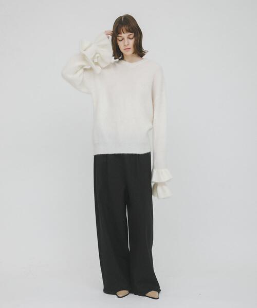 LAATO（ラート）の「frill frill wool pants（その他パンツ・レディース・ブラック/ライトカーキ・FREE）」の14枚目の写真