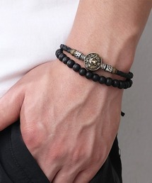 WARAIJOGO（ワライジョウゴ）の「ライオンレリーフ二連ブレスレット/メンズ(T3)（ブレスレット）」