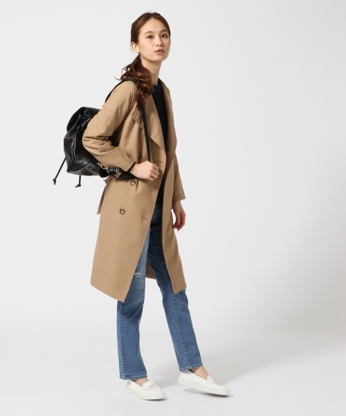 GLOBAL WORK（グローバルワーク）の「３ゲージリンクスストライプニット/705489（ニット/セーター・レディース・ホワイト/ネイビー/ライトイエロー/カーキ・MEDIUM/LARGE/SMALL）」の7枚目の写真