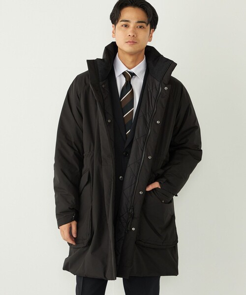   BRONTE 黒 モッズコート S セール】SHIPS Colors:〈撥水・防風〉中綿 モッズコート（モッズコート