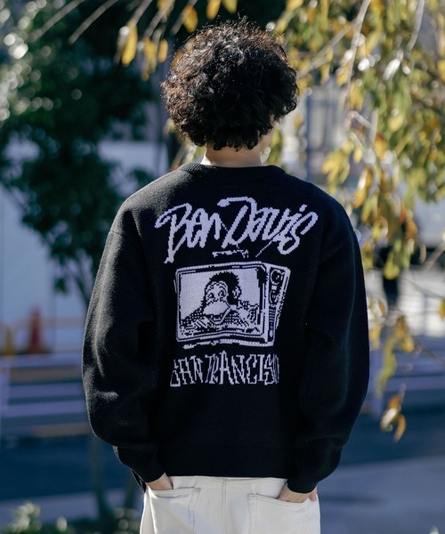 BEN DAVIS/ベンデイビス】ジャガードニット クルーネックセーター