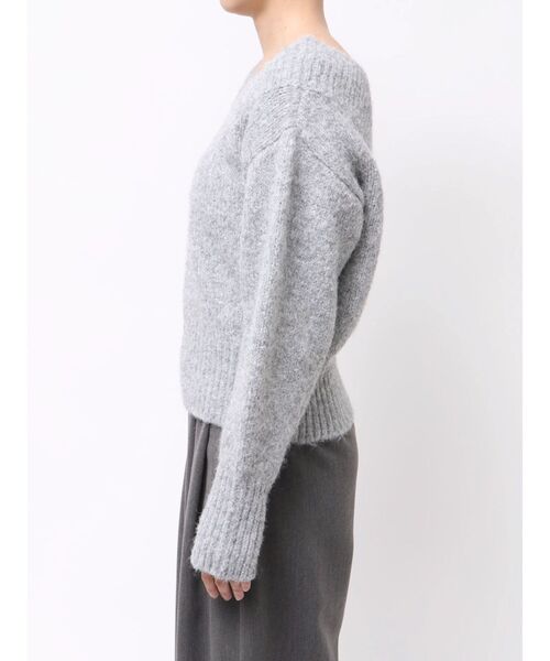 LAGUNAMOON（ラグナムーン）の「【WEB限定】Vネックカラーショートニットプルオーバー（ニット/セーター・レディース・グレー/ブルー/ブラック/ピンク/ホワイト・FREE）」の22枚目の写真