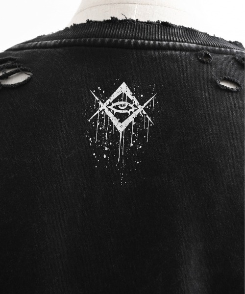 REFLEM（レフレム）の「『REFLEM/レフレム』スカルプリントダメージPO/プルオーバースウェットシャツ（スウェット・レディース・グレー/ブラック・FREE）」の18枚目の写真