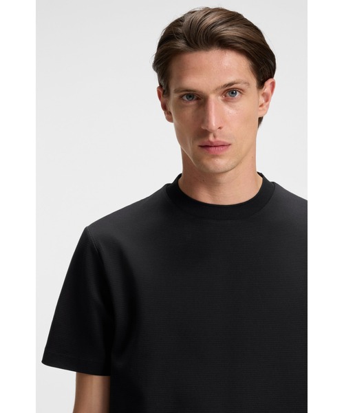 BOSS(ボス)の「シルケットコットン Tシャツ マイクロパターン(Tシャツ/カットソー・メンズ・ブラック/ホワイト/ダークグリーン・S/M/L/XL/XXL)」の14枚目の写真