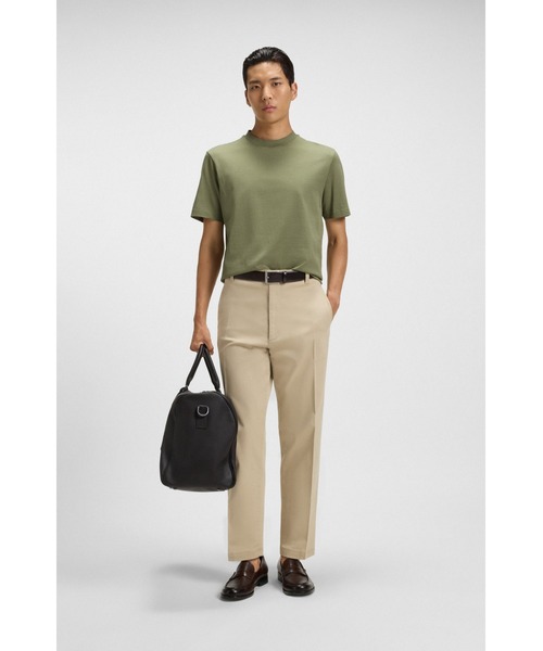 BOSS(ボス)の「シルケットコットン Tシャツ マイクロパターン(Tシャツ/カットソー・メンズ・ブラック/ホワイト/ダークグリーン・S/M/L/XL/XXL)」の4枚目の写真