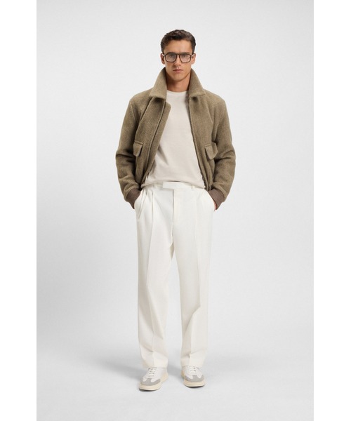 BOSS(ボス)の「シルケットコットン Tシャツ マイクロパターン(Tシャツ/カットソー・メンズ・ブラック/ホワイト/ダークグリーン・S/M/L/XL/XXL)」の11枚目の写真