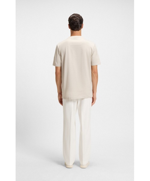 BOSS(ボス)の「シルケットコットン Tシャツ マイクロパターン(Tシャツ/カットソー・メンズ・ブラック/ホワイト/ダークグリーン・S/M/L/XL/XXL)」の12枚目の写真