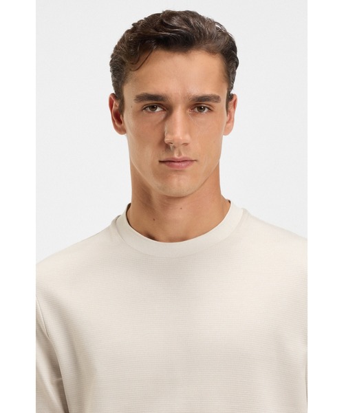 BOSS(ボス)の「シルケットコットン Tシャツ マイクロパターン(Tシャツ/カットソー・メンズ・ブラック/ホワイト/ダークグリーン・S/M/L/XL/XXL)」の10枚目の写真