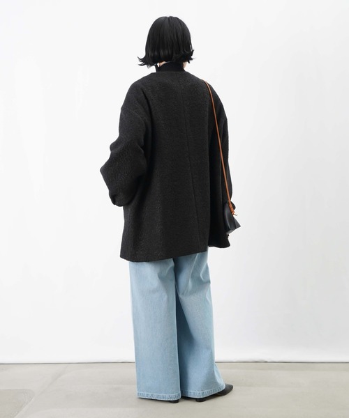 LUCA/LADY LUCK LUCA（ルカ/レディラックルカ）の「LC/LLL ブークレーノーカラーコート（ノーカラーコート・レディース・ブラック/グレー/ベージュ・FREE）」の7枚目の写真