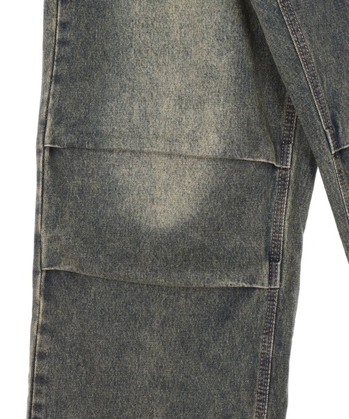 ANAP(アナップ)の「ニータック デザイン ウィンテージ加工 ワイド デニム パンツ(デニムパンツ・レディース・ブルー・M/S)」の9枚目の写真