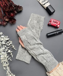 CALIFORNIA OUTFITTERS（カリフォルニア アウトフィッターズ）の「8E13 模様編み ロングハンドウォーマー  アームウォーマー スマホ対応 アームカバー（手袋・レディース）」