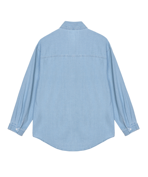 NICK&NICOLE(ニックアンドニコール)の「MINIMAL CLASSIC DENIM SHIRTS_LIGHT BLUE(シャツ/ブラウス・レディース・その他・FREE)」の5枚目の写真