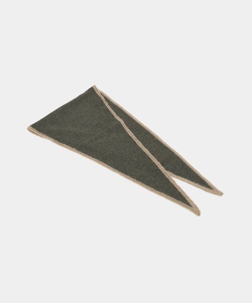 green label relaxing(グリーンレーベルリラクシング)の「<Oats & Rice>ニット スカーフ(ストール/ショール・メンズ・ブラック/オリーブ・FREE)」の2枚目の写真