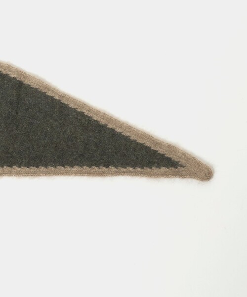 green label relaxing(グリーンレーベルリラクシング)の「<Oats & Rice>ニット スカーフ(ストール/ショール・メンズ・ブラック/オリーブ・FREE)」の4枚目の写真