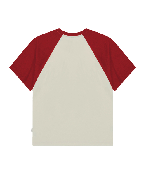ESCAPEFROM(エスケープフロム)の「ロゴレッドサークルプリントラグラン配色半袖レッド(Tシャツ/カットソー・レディース・その他・MEDIUM/LARGE)」の3枚目の写真