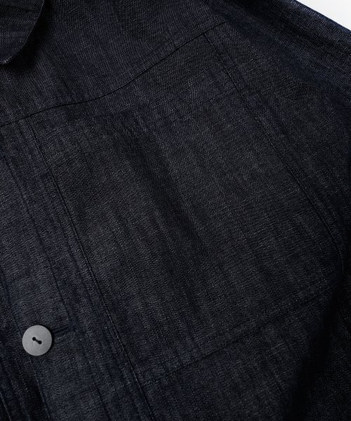 FRIZMWORKS(フリズムワークス)の「SHIRRING TRUCKER JACKET _ INDIGO(デニムジャケット・メンズ・その他・MEDIUM/LARGE/X-LARGE)」の5枚目の写真