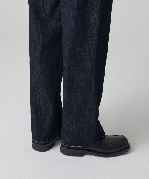MUSINSA STANDARD（ムシンサスタンダード）の「リネンライクワイドデニムパンツ[ディープインディゴ]（デニムパンツ・メンズ・その他・42/30/26/27/28/29/34/36/32/31/33/38/40）」の6枚目の写真