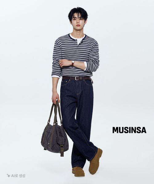 MUSINSA STANDARD（ムシンサスタンダード）の「リネンライクワイドデニムパンツ[ディープインディゴ]（デニムパンツ・メンズ・その他・42/30/26/27/28/29/34/36/32/31/33/38/40）」の7枚目の写真