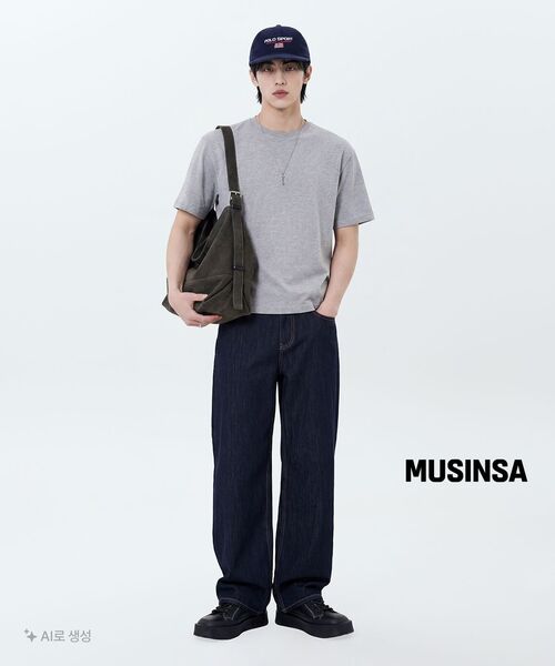 MUSINSA STANDARD（ムシンサスタンダード）の「リネンライクワイドデニムパンツ[ディープインディゴ]（デニムパンツ・メンズ・その他・42/30/26/27/28/29/34/36/32/31/33/38/40）」の10枚目の写真