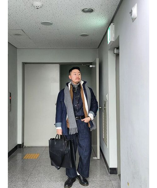 MUSINSA STANDARD（ムシンサスタンダード）の「リネンライクワイドデニムパンツ[ディープインディゴ]（デニムパンツ・メンズ・その他・42/30/26/27/28/29/34/36/32/31/33/38/40）」の16枚目の写真