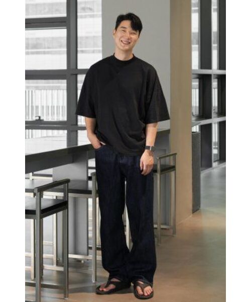 MUSINSA STANDARD（ムシンサスタンダード）の「リネンライクワイドデニムパンツ[ディープインディゴ]（デニムパンツ・メンズ・その他・42/30/26/27/28/29/34/36/32/31/33/38/40）」の20枚目の写真