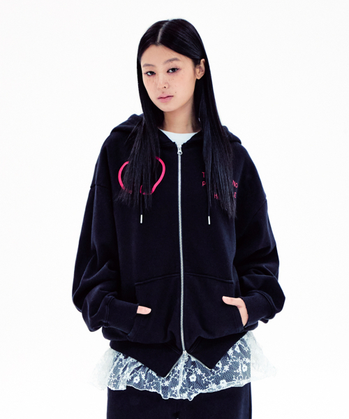 セール】HOME GRAPHIC HOOD ZIP-UP BLACK（パーカー）｜YOUHEE（ユヒ