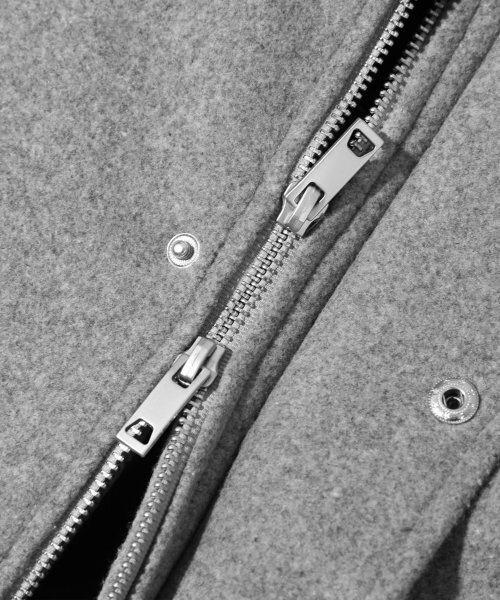 TRILLION(トリリオン)の「ウールエルボーパッチ2WAYヘリングトンフードジャケット(メランジ)(ブルゾン・レディース・その他・MEDIUM/LARGE/X-LARGE)」の7枚目の写真