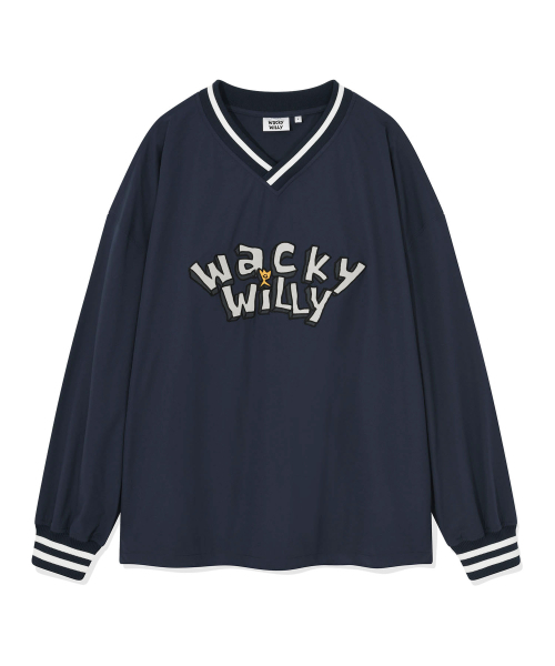 Wacky WiLLy（ワッキーウィリー）の「タイポ化繊ロングスリーブTシャツネイビー（Tシャツ/カットソー・レディース・その他・SMALL/MEDIUM/LARGE）」の2枚目の写真