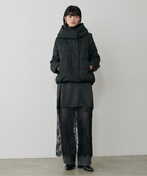 セール】【LARUTA】ピーチスキンダウンフェザーコート（ダウン