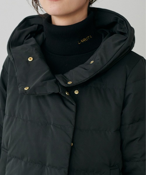 セール】【LARUTA】ピーチスキンダウンフェザーコート（ダウン