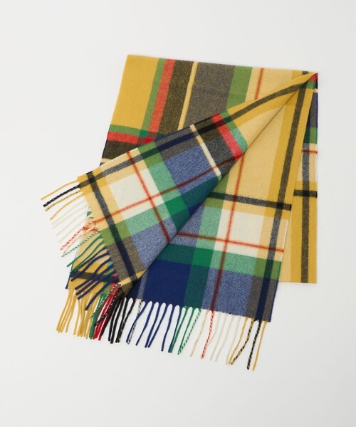 別注】＜Joshua Ellis＞イエロー タータンチェック マフラー（マフラー