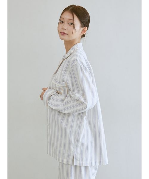 セール】先染めストライプシャツ（ルームウェア/パジャマ）｜gelato