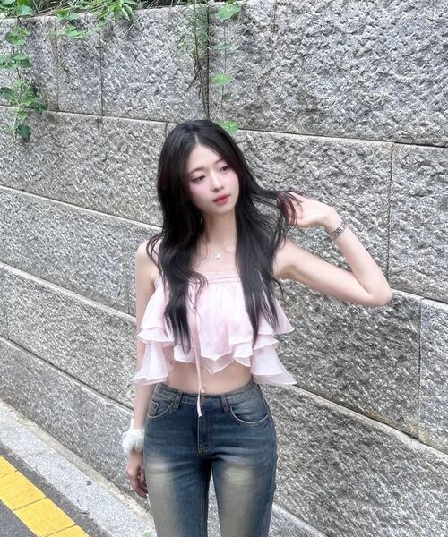 PAIN OR PLEASURE（ペインオアプレジャー）の「MERMAID FRILL TOP pink（Tシャツ/カットソー・レディース・その他・SMALL/MEDIUM）」の3枚目の写真