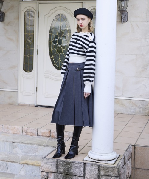 ベルトディテールプリーツスカート（スカート）｜EIMY ISTOIRE