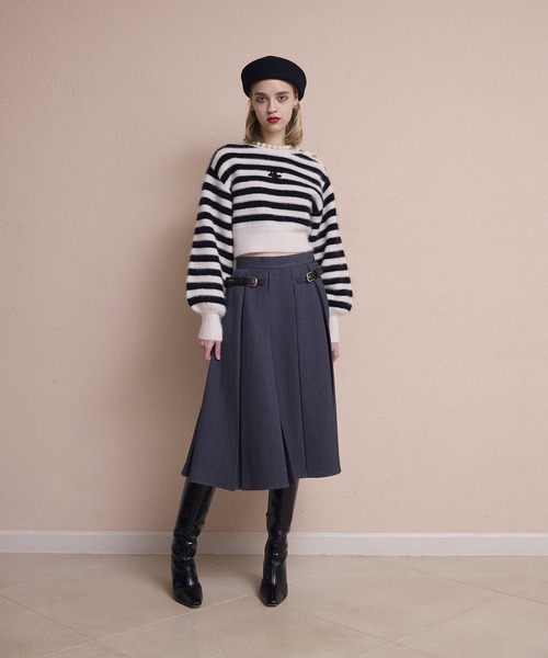 ベルトディテールプリーツスカート（スカート）｜EIMY ISTOIRE