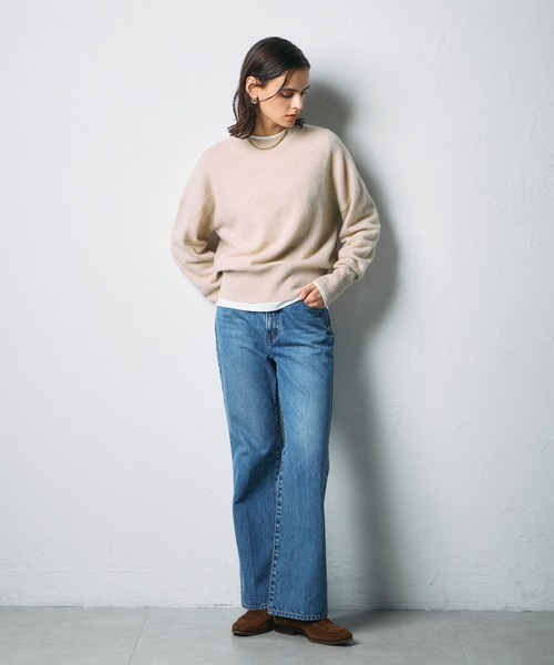 N.O.R.C(ノーク)の「【CASHMERE100%】カシミヤクルーネックニット(ニット/セーター・レディース・チャコール/ベージュ/ブラック/サックスブルー/ライラック・フリー)」の18枚目の写真