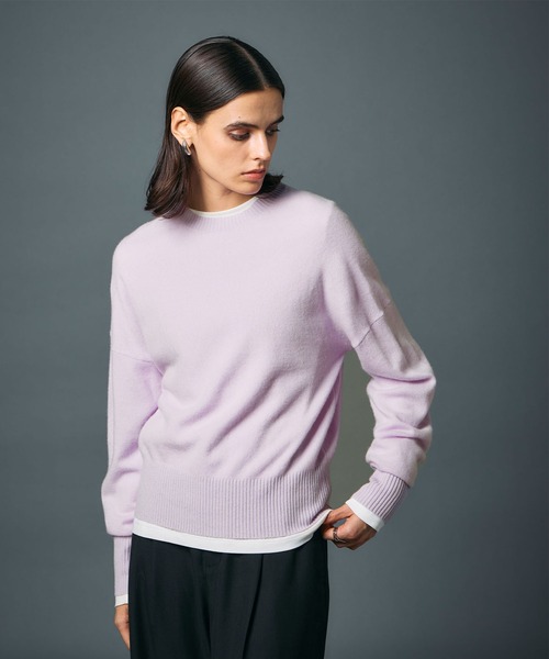 CASHMERE100%】カシミヤクルーネックニット（ニット/セーター