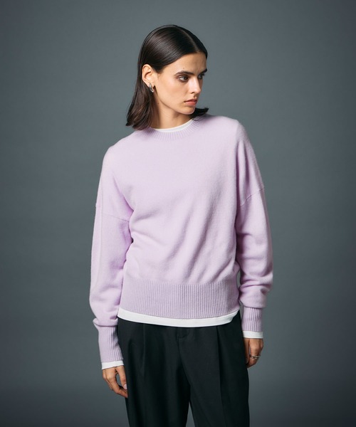 セール】【CASHMERE100%】カシミヤクルーネックニット（ニット