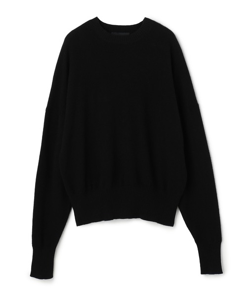 ザロウ　Ｓ　カシミヤ100%　ブラック　クルーネック　長袖ニット　セーター ザロウ S カシミヤ100% ブラック クルーネック 長袖ニット セーター