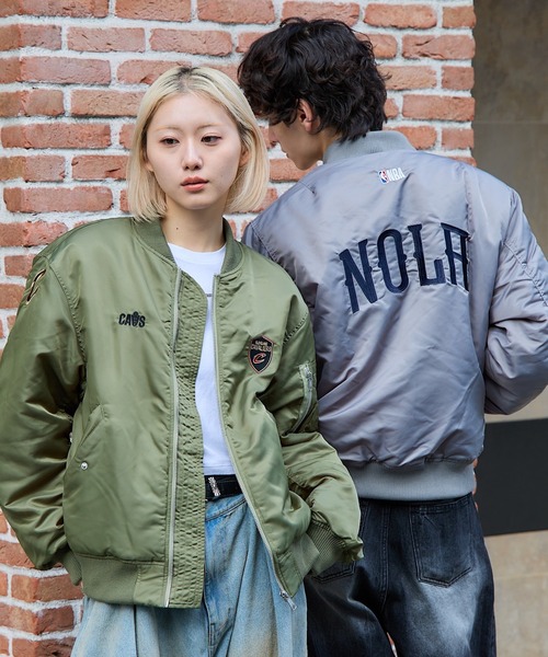 【希少】MASTER BUNNY ワッペン　刺繍　リブ　ジャケット　ブルゾン NBA Military styles MA-1 Jackets アウター ジャケット 冬服 ユニ