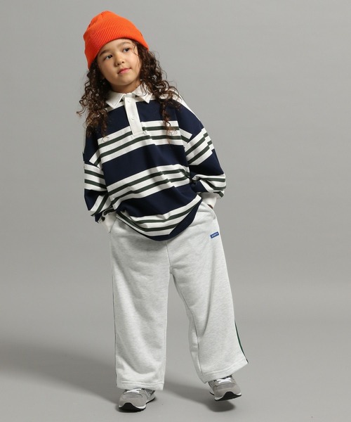 GEORGE'S（ジョージズ）の「【KIDS】裏毛ラインワイドパンツ（その他パンツ・キッズ・ブラック/ホワイト系その他・110/130/150）」の3枚目の写真