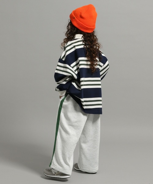 GEORGE'S（ジョージズ）の「【KIDS】裏毛ラインワイドパンツ（その他パンツ・キッズ・ブラック/ホワイト系その他・110/130/150）」の4枚目の写真