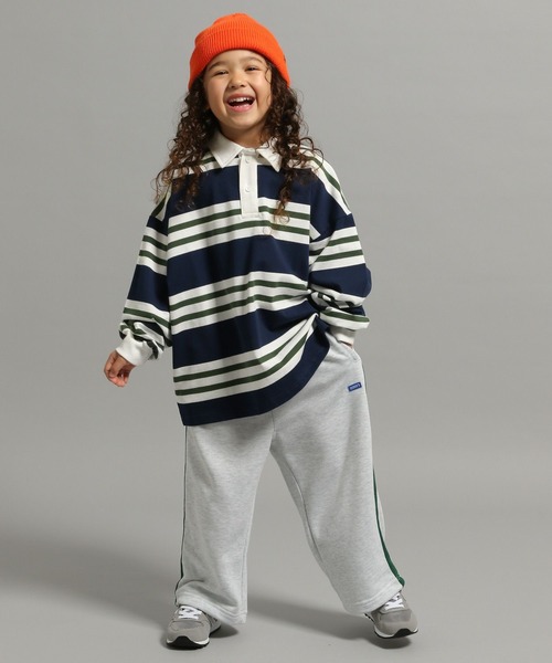 GEORGE'S（ジョージズ）の「【KIDS】裏毛ラインワイドパンツ（その他パンツ・キッズ・ブラック/ホワイト系その他・110/130/150）」の5枚目の写真