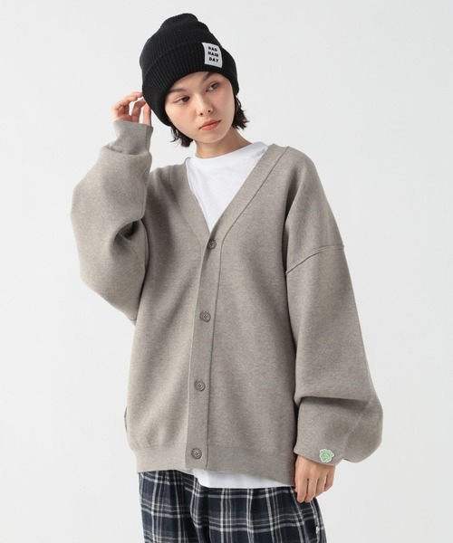 GEORGE'S（ジョージズ）の「ムジライクオーバーカーディガン（カーディガン/ボレロ・メンズ・ブラック/グレー・LARGE/MEDIUM）」の2枚目の写真