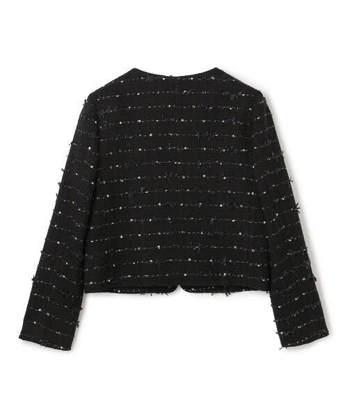 TOCCA（トッカ）の「FLOWER HIDE AND SEEK ジャケット（ノーカラージャケット・レディース・ブラック系/アイボリー系・6/4/2/0）」の22枚目の写真