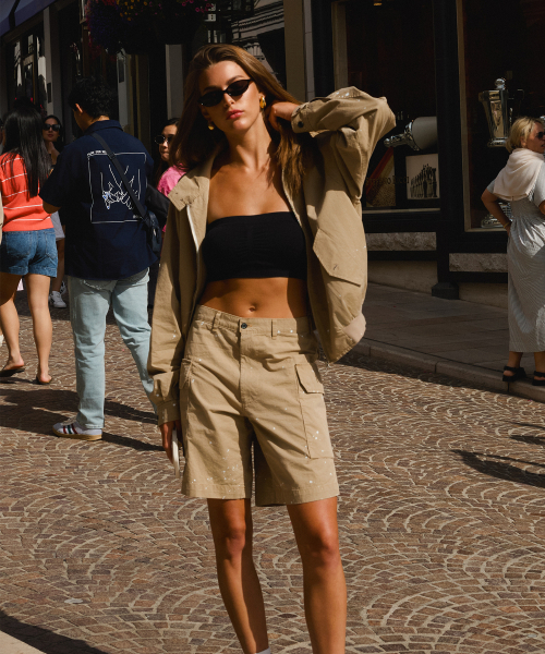 ERER（エルエル）の「[UN] Washed Painted Cargo Pants Sand（その他パンツ・レディース・サンドベージュ・1/2）」の9枚目の写真